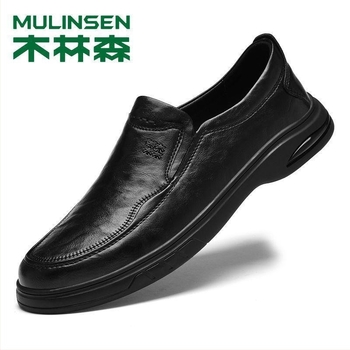 Pantofi casual din piele pentru bărbați, partea superioară din piele de vită de primă calitate, talpă din cauciuc, gleznă joasă, anti-derapant, toamnă 2023