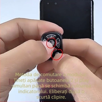 J6PRO inel Bluetooth pentru selfie cu zoom la fotografii și scurt video, telecomandă Bluetooth, rază 10 m, interfață Type-C, baterie 40mAh