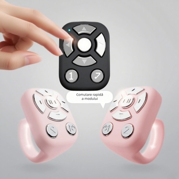 J6PRO inel Bluetooth pentru selfie cu zoom la fotografii și scurt video, telecomandă Bluetooth, rază 10 m, interfață Type-C, baterie 40mAh