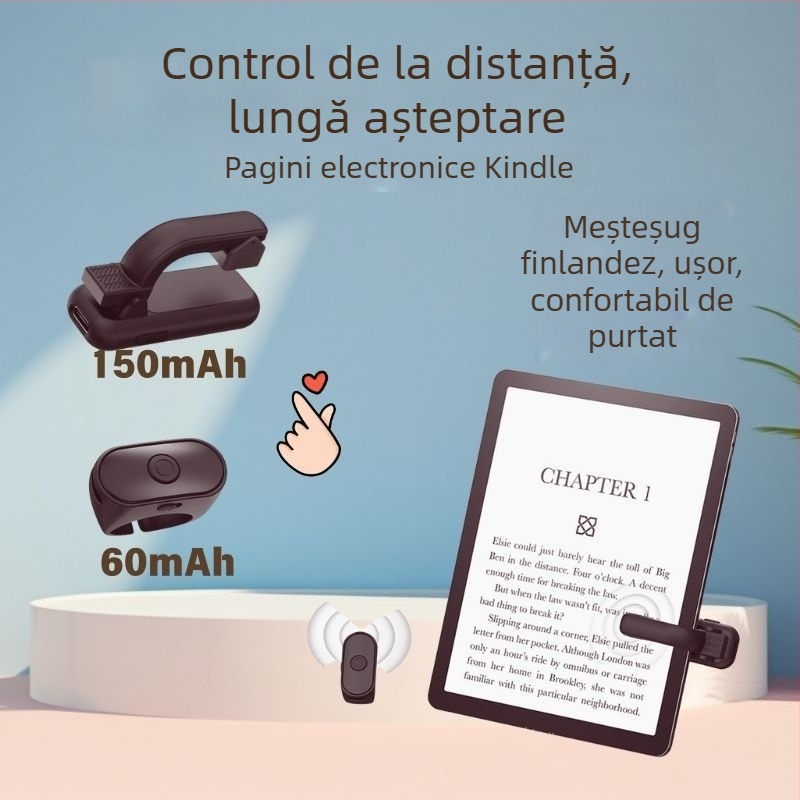 J6PRO inel Bluetooth pentru selfie cu zoom la fotografii și scurt video, telecomandă Bluetooth, rază 10 m, interfață Type-C, baterie 40mAh