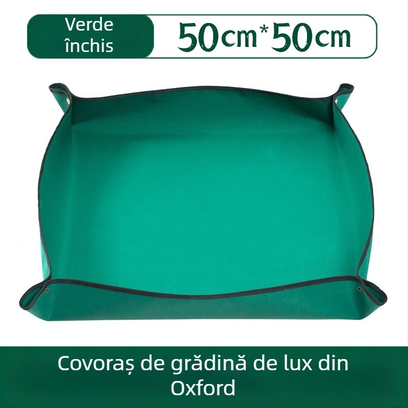 Covoraș de grădină din fibre de poliester pentru schimbarea substratului în ghivece cu plante verzi