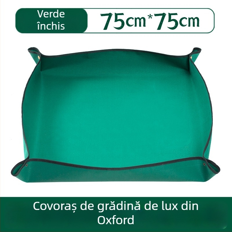 Covoraș de grădină din fibre de poliester pentru schimbarea substratului în ghivece cu plante verzi