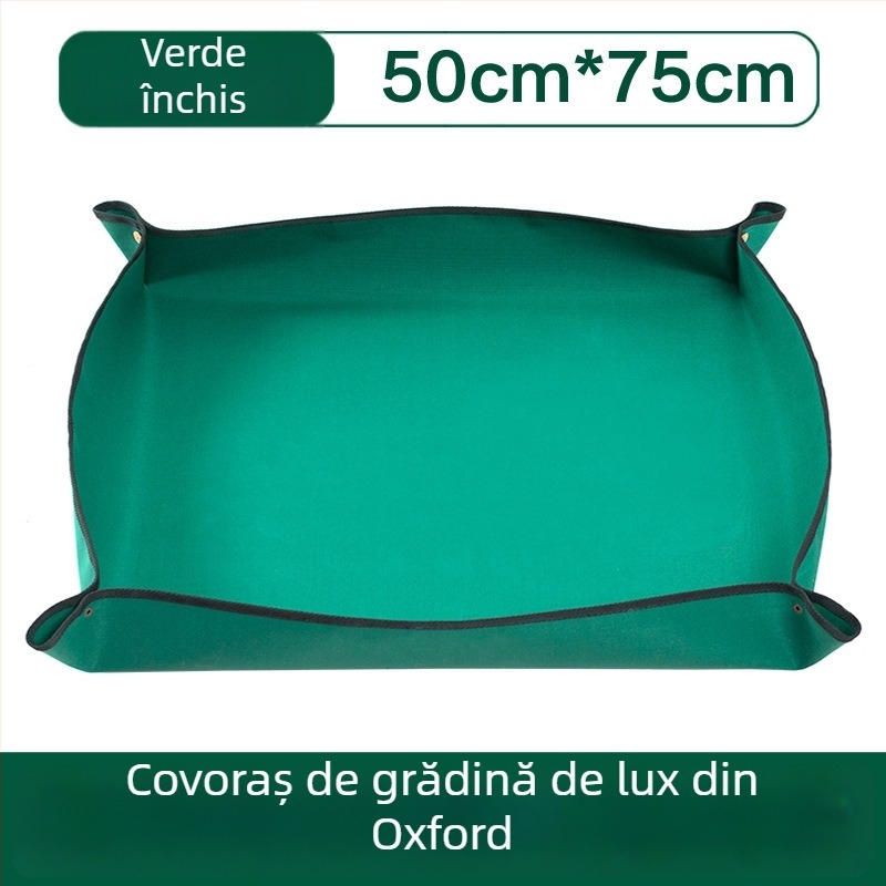Covoraș de grădină din fibre de poliester pentru schimbarea substratului în ghivece cu plante verzi