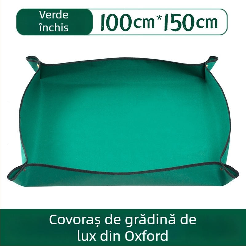 Covoraș de grădină din fibre de poliester pentru schimbarea substratului în ghivece cu plante verzi