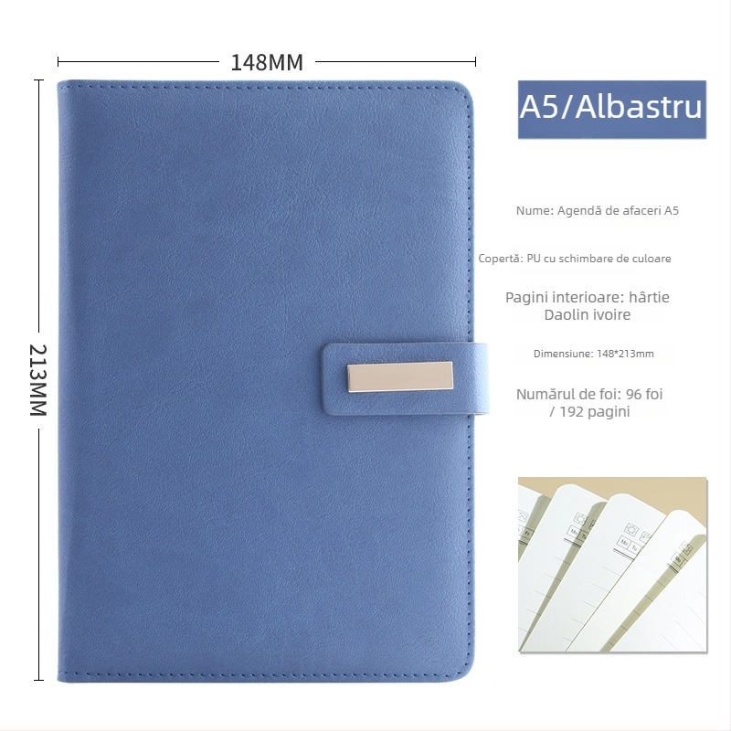 Jurnal Chiefchu, copertă din piele sintetică, legare cu adeziv, hârtie Forest, 100 de pagini, logo tipărit, personalizare disponibilă