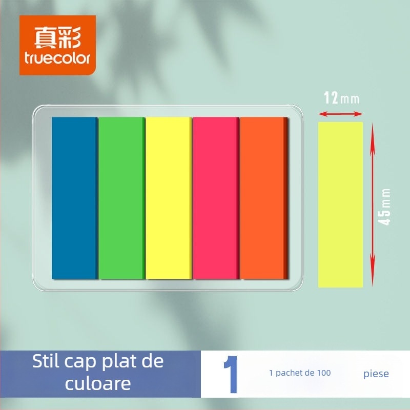 Etichete de index și etichete transparente de scriere, autocolante, 100 de bucăți (Marcă: Truecolor; Autocolante; 100 de bucăți; Transparent; Scriibile)