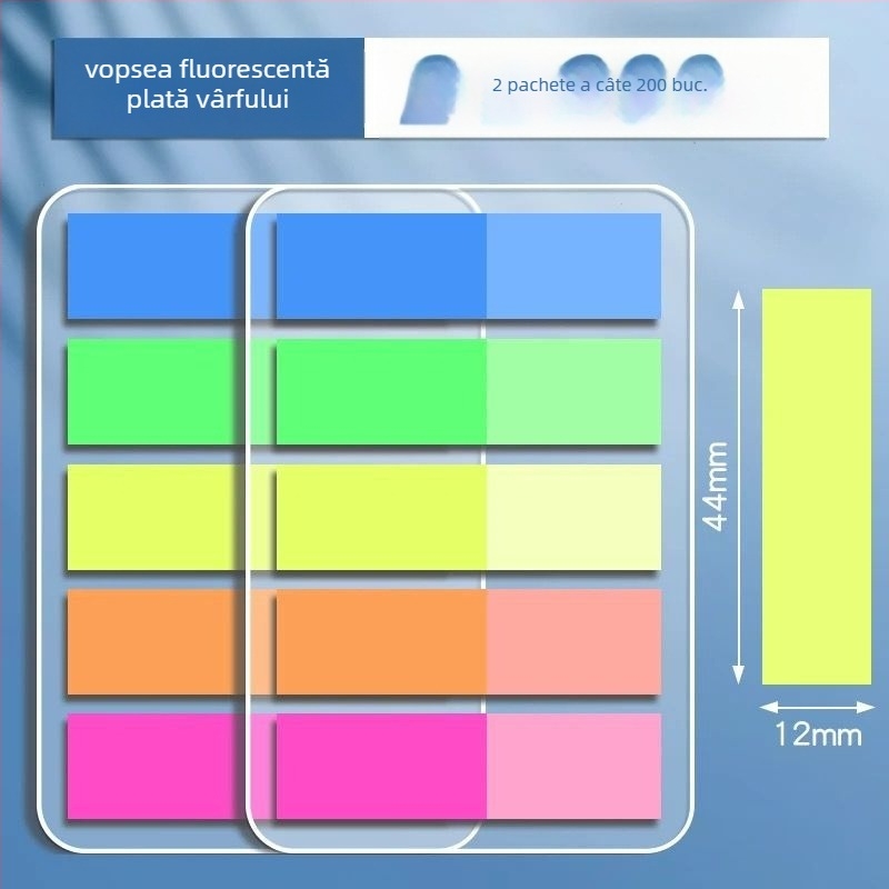 Etichete de index și etichete transparente de scriere, autocolante, 100 de bucăți (Marcă: Truecolor; Autocolante; 100 de bucăți; Transparent; Scriibile)