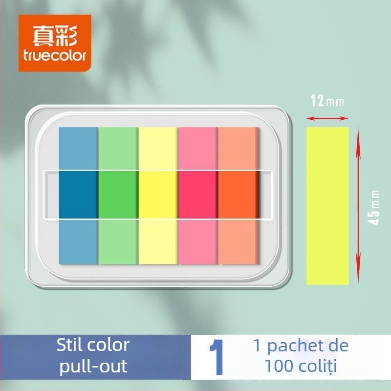 Etichete de index și etichete transparente de scriere, autocolante, 100 de bucăți (Marcă: Truecolor; Autocolante; 100 de bucăți; Transparent; Scriibile)