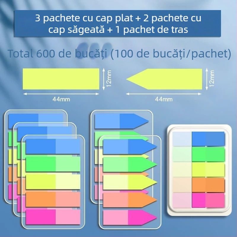 Etichete de index și etichete transparente de scriere, autocolante, 100 de bucăți (Marcă: Truecolor; Autocolante; 100 de bucăți; Transparent; Scriibile)
