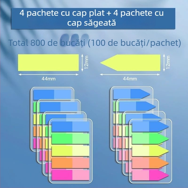 Etichete de index și etichete transparente de scriere, autocolante, 100 de bucăți (Marcă: Truecolor; Autocolante; 100 de bucăți; Transparent; Scriibile)