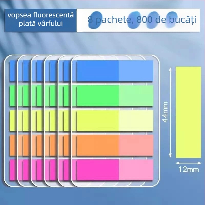 Etichete de index și etichete transparente de scriere, autocolante, 100 de bucăți (Marcă: Truecolor; Autocolante; 100 de bucăți; Transparent; Scriibile)