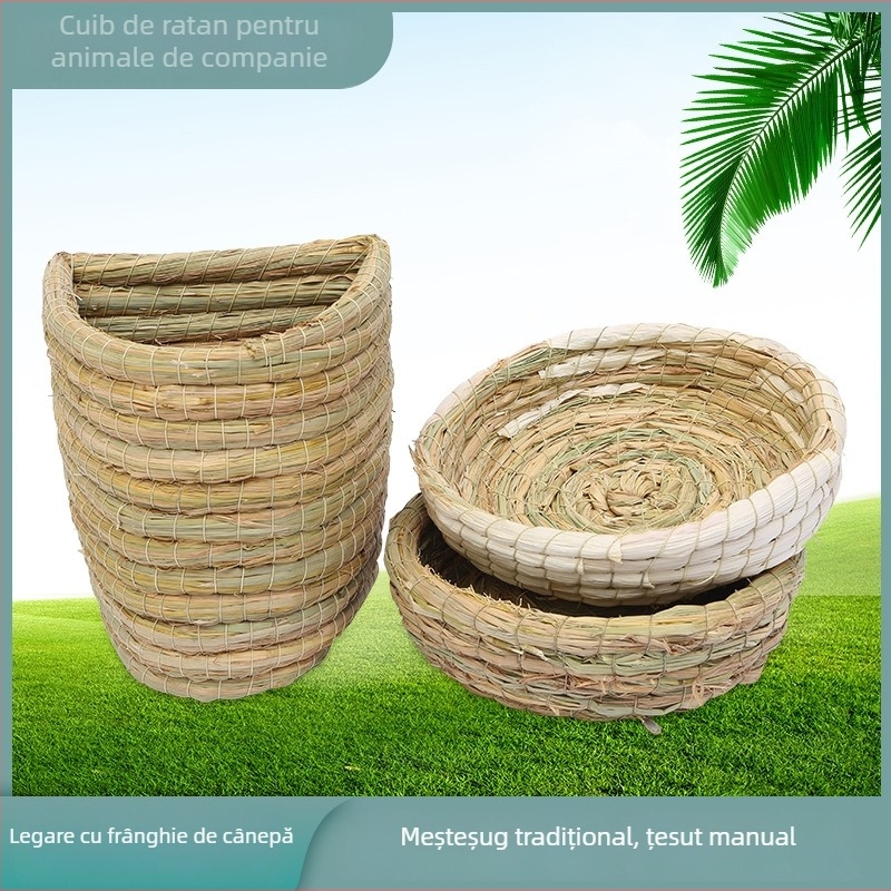 Cuib de paie pentru hamsteri — material: paie; destinat hamsterilor; fără import