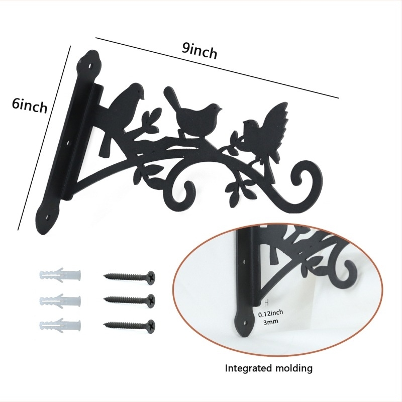 Suport suspendat pentru plante, oțel laminat la rece, rezistent la intemperii pentru exterior (Material: oțel laminat la rece; Destinație: suport de agățat plante; Greutate: 260 g; Importat: Nu)
