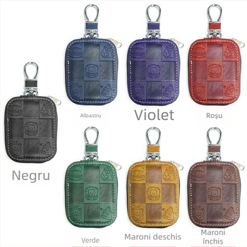 Husă de protecție AirPods Pro cu design gravat drăguț, din piele sintetică, husă rigidă, lucrată manual, universală