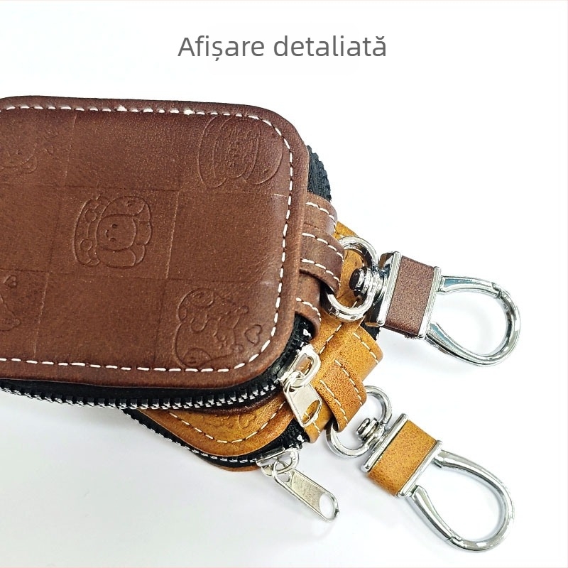 Husă de protecție AirPods Pro cu design gravat drăguț, din piele sintetică, husă rigidă, lucrată manual, universală