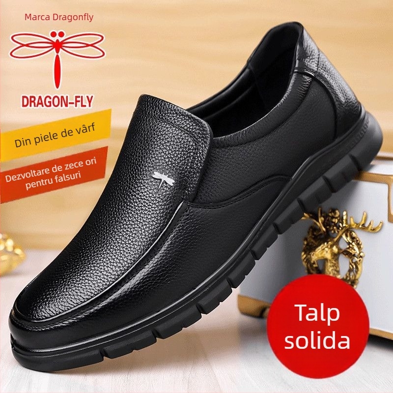 Loafers casual de iarnă pentru bărbați, din nubuk de vițel, cu căptușeală caldă, branț din lână, talpă anti-derapare din microfibră vulcanizată
