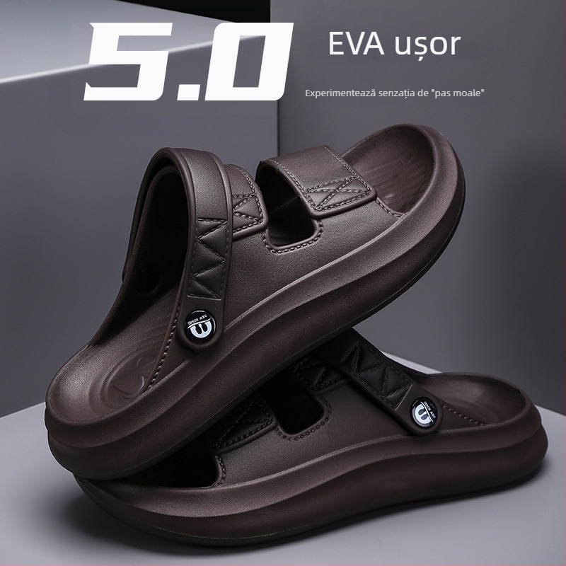 Sandale EVA pentru bărbați – vârf deschis, respirabile, impermeabile, anti-derapare, vară 2024