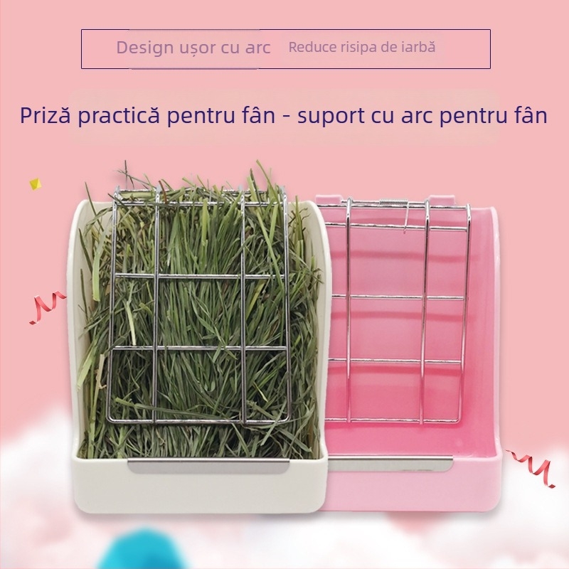 Radish Valley cuib plastic pentru animale de companie — suport fix, în stil macaroon, pentru iarbă