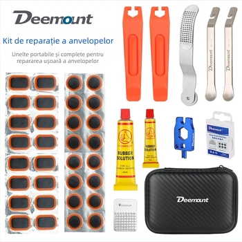 Kit de reparație a anvelopelor, portabil, reparații ale scurgerilor din camera de aer, adeziv rece pentru reparații, pentru biciclete (munte și oraș)