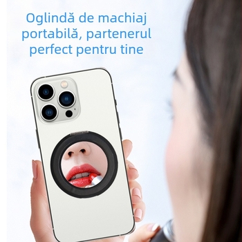 Suport pentru telefon cu inel – aliaj de aluminiu, stil universal, anti-șoc, pentru desktop/băi/bucătărie/exterior