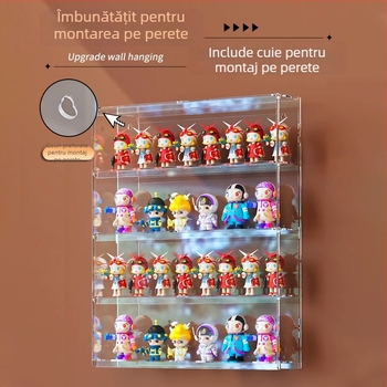 Raft de afișaj din acril pentru Ultraman Bruco figurine Blind Box, montaj pe perete, protecție la praf, capacitate 2 L, imprimare logo, personalizare