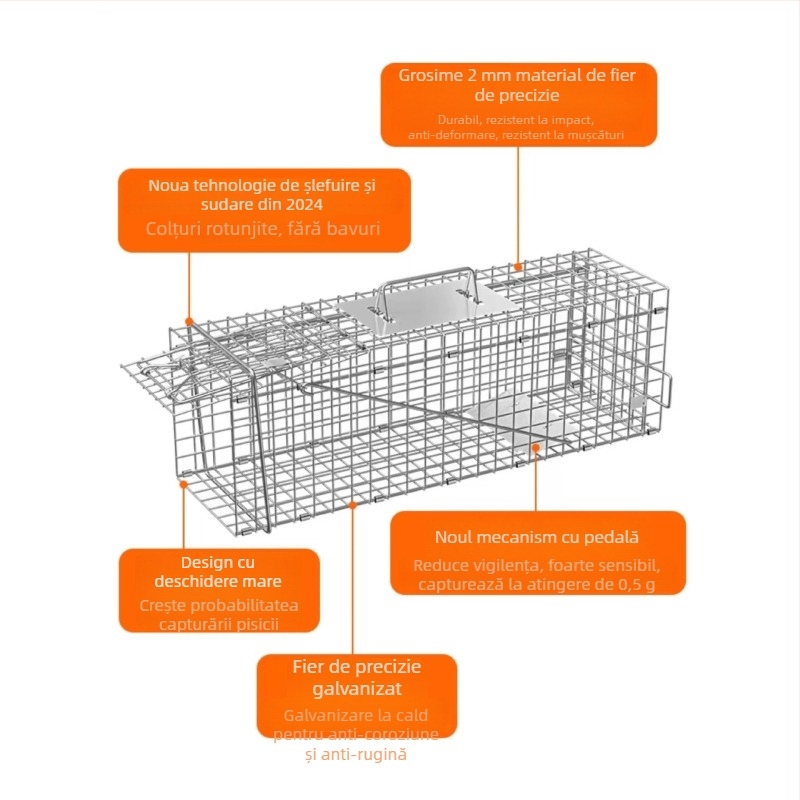 Cușcă automată pentru pisici – dispozitiv de captivare uman, pentru interior și exterior