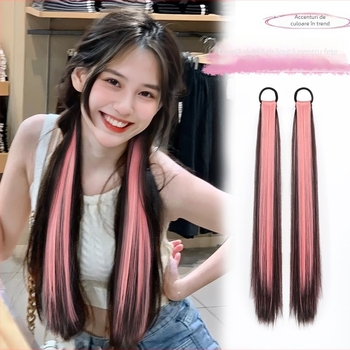 Perucă cu coadă dublă, model PY139, brand Youju, fibră sintetică rezistentă la temperatură