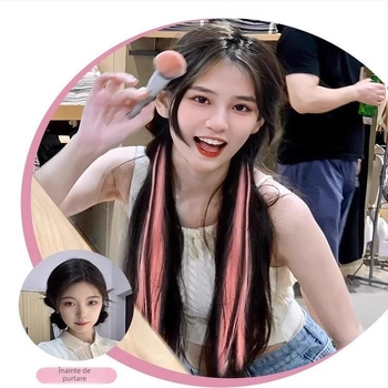 Perucă cu coadă dublă, model PY139, brand Youju, fibră sintetică rezistentă la temperatură