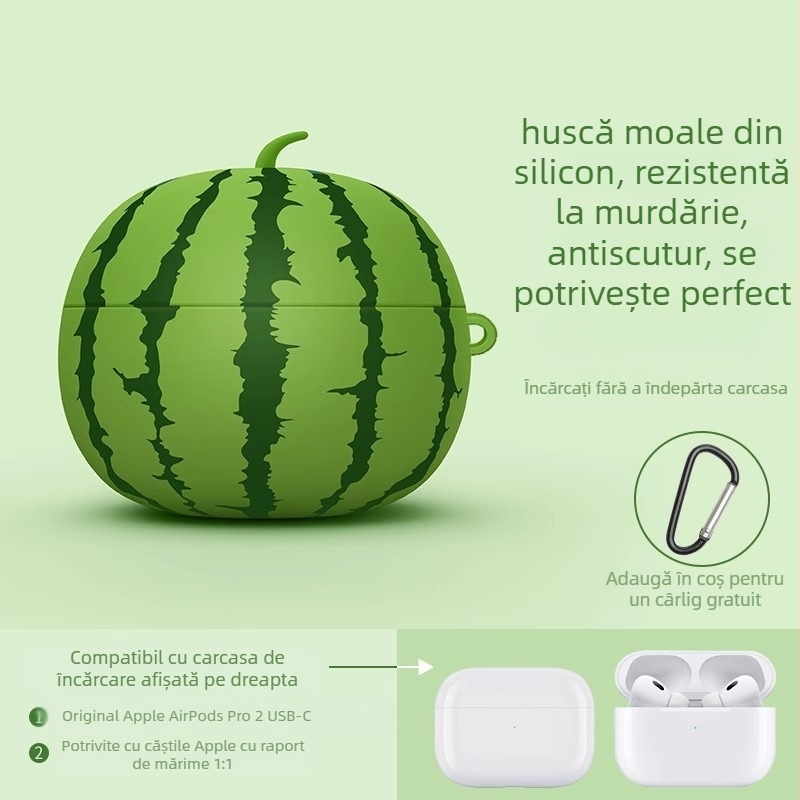 Husă de protecție Kiwi Clip pentru Huawei FreeBuds 5i/6i și FreeBuds Pro 4 – TPU, Finisaj mat, Realizată manual, Stil desen animat, Compatibil Huawei