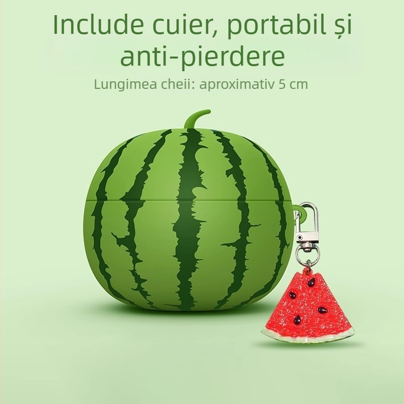 Husă de protecție Kiwi Clip pentru Huawei FreeBuds 5i/6i și FreeBuds Pro 4 – TPU, Finisaj mat, Realizată manual, Stil desen animat, Compatibil Huawei