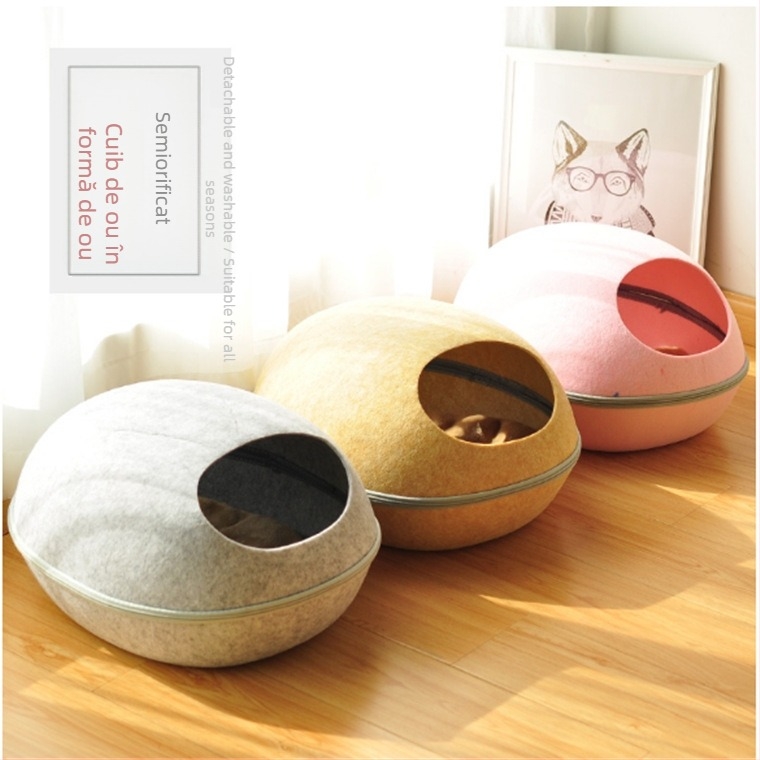 Duo Run cuib de pisică din filc – pentru pisici, cuib/pet nest, material: filc