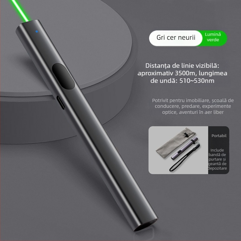 Zhizhan Laser Pointer – Putere Înaltă, Corp Metalic, Laser cu Punct Unic, Pentru Conferințe