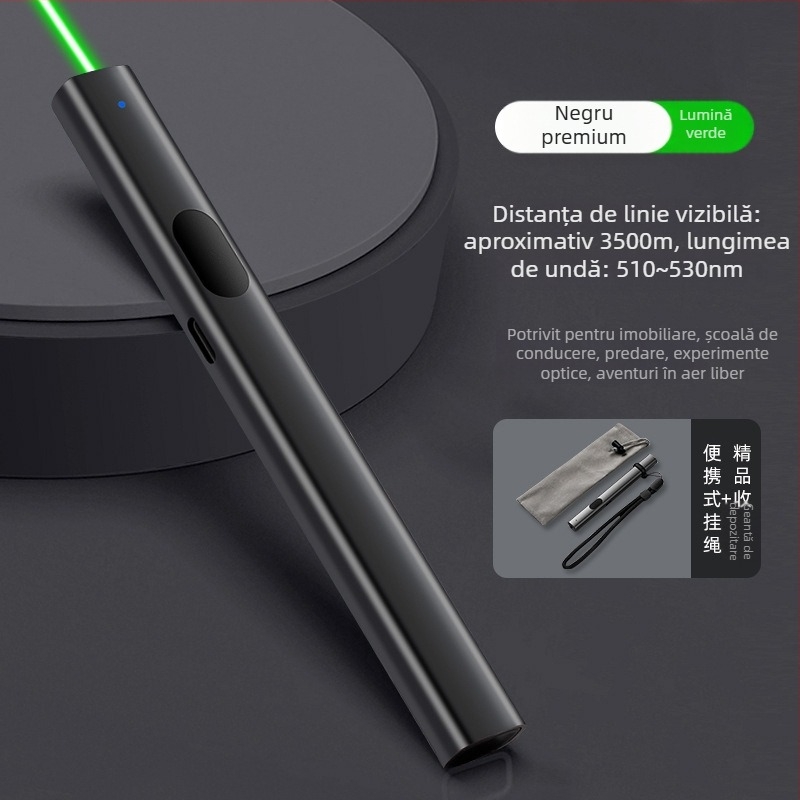 Zhizhan Laser Pointer – Putere Înaltă, Corp Metalic, Laser cu Punct Unic, Pentru Conferințe