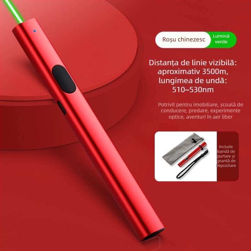Zhizhan Laser Pointer – Putere Înaltă, Corp Metalic, Laser cu Punct Unic, Pentru Conferințe