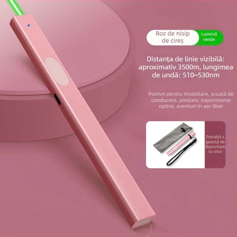 Zhizhan Laser Pointer – Putere Înaltă, Corp Metalic, Laser cu Punct Unic, Pentru Conferințe