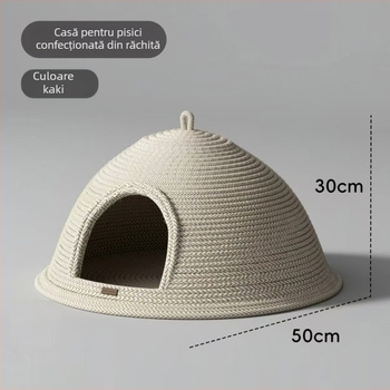 Cuib de pisică din ratan, pentru uz interior, pentru toate anotimpurile