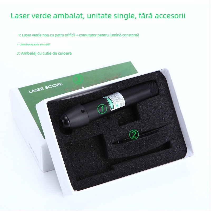 Vizor laser infraroșu cu 4 găuri, reglabil pe verticală și pe orizontală; Gold hunter, aliaj de aluminiu, JG13