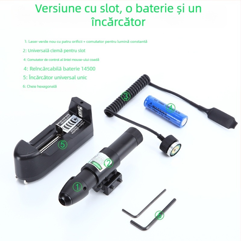 Vizor laser infraroșu cu 4 găuri, reglabil pe verticală și pe orizontală; Gold hunter, aliaj de aluminiu, JG13