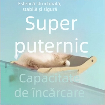 Cuib din lemn pentru pragul ferestrei - Cuib pentru pisici (Cod 009)