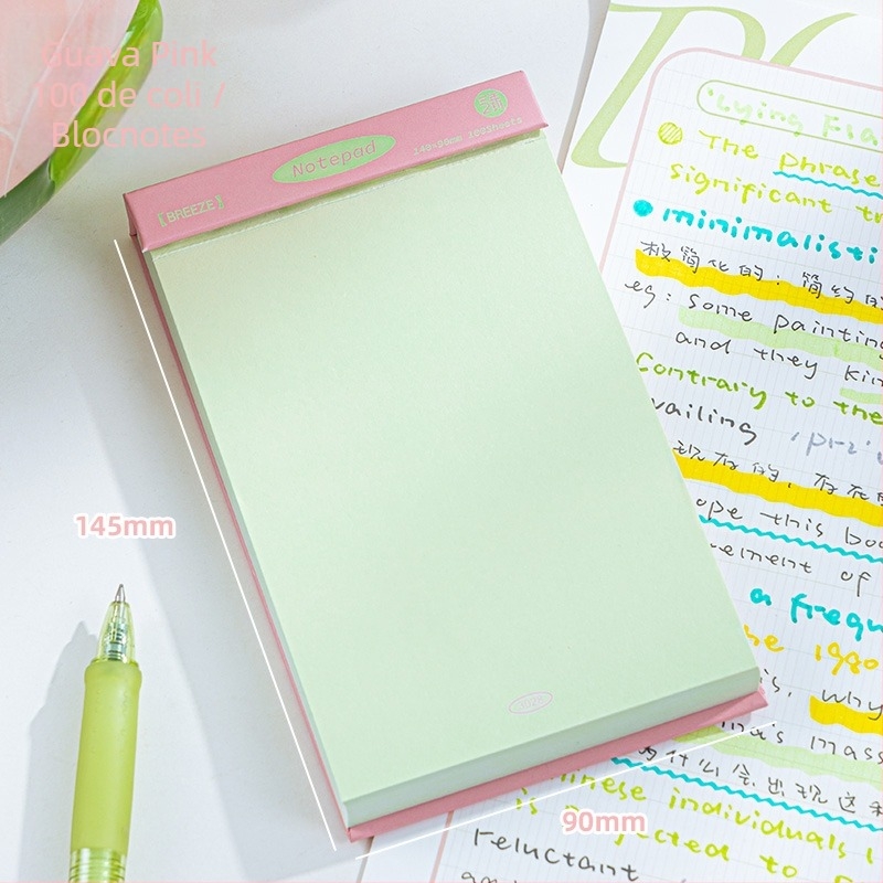 Caiet compact, pagini perforate, hârtie din celuloză lemnoasă 75 g, design minimalist, portabil