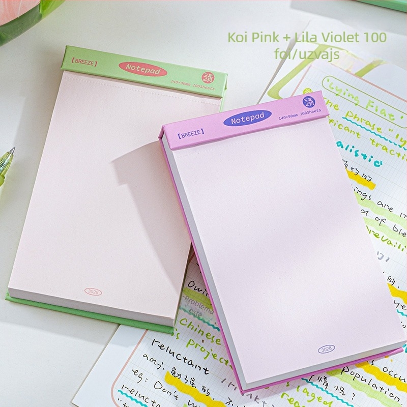 Caiet compact, pagini perforate, hârtie din celuloză lemnoasă 75 g, design minimalist, portabil