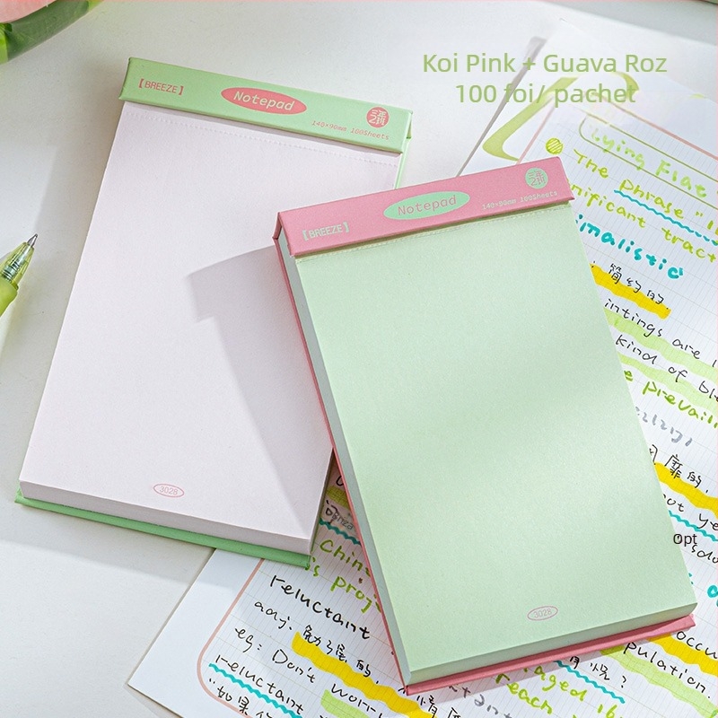 Caiet compact, pagini perforate, hârtie din celuloză lemnoasă 75 g, design minimalist, portabil