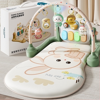 Jucărie pentru bebeluși — pian cu pedale pentru gym play, muzică interactivă, stimulare multisenzorială, 0–3 ani, plastic