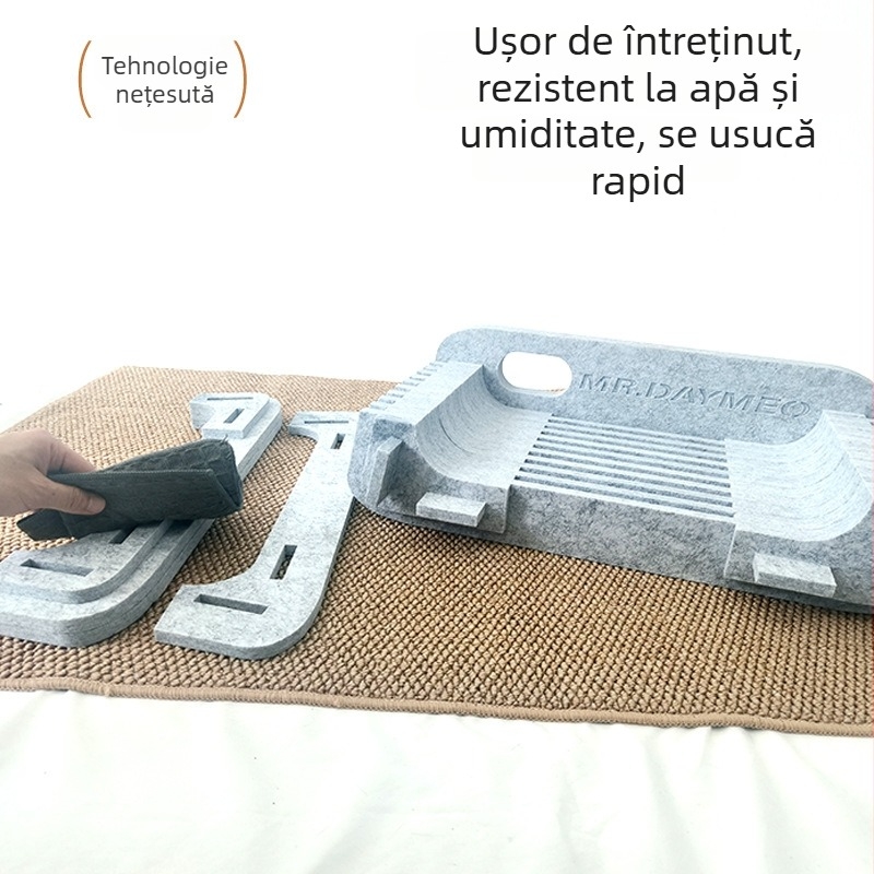 Cuib pentru pisici din fetru • Culoare și dimensiune personalizabile • (Material: felt (fibra poliesterică); Grosime: 12 mm; Certificare: OEKO-TEX STANDARD 100; Standard de mediu: conform gb/t43839-2024)