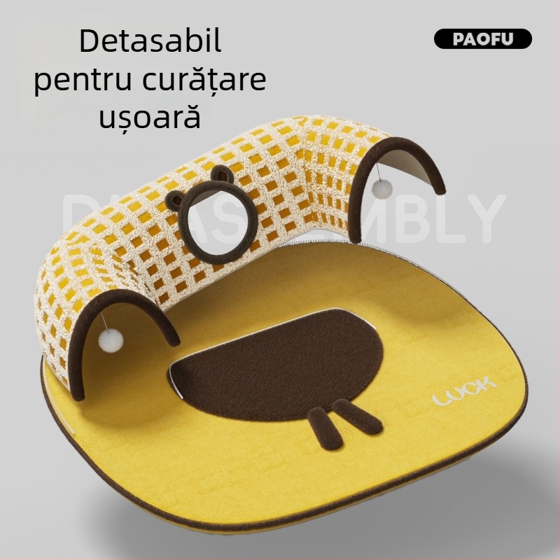 Tunel și cuib pentru pisici Yu Chong — material burete; origine Jiangsu; potrivit pentru pisici; cuib pentru animale de companie