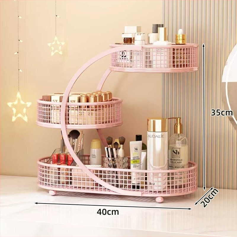 Organizator pentru cosmetice și bijuterii - Fier, capacitate 12 L, fără asamblare, Personalizare disponibilă, Imprimare logo