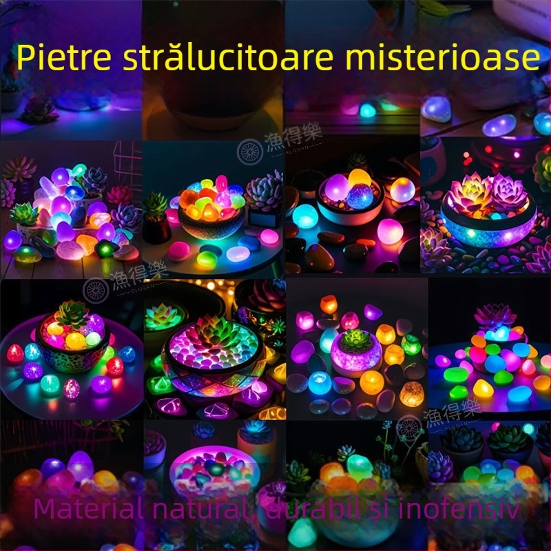 Pietră luminoasă pentru acvariu – ornament decorativ, piatră de peisaj pentru acvariu