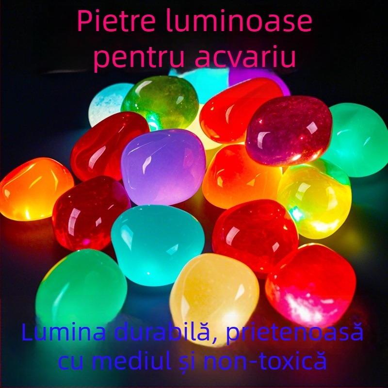 Pietră luminoasă pentru acvariu – ornament decorativ, piatră de peisaj pentru acvariu