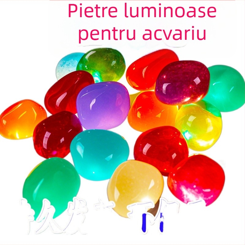 Pietră luminoasă pentru acvariu – ornament decorativ, piatră de peisaj pentru acvariu