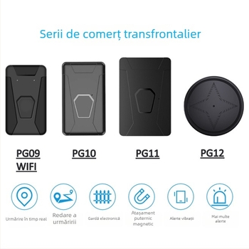 Localizator GPS pentru autovehicul cu Beidou, model PG10, precizie 1–20 m, memorie în cloud, baterie 96 h, moduri de alarmă: vibrare, SOS, mobil, gardă perimetrală, viteză mare, rezistent la apă